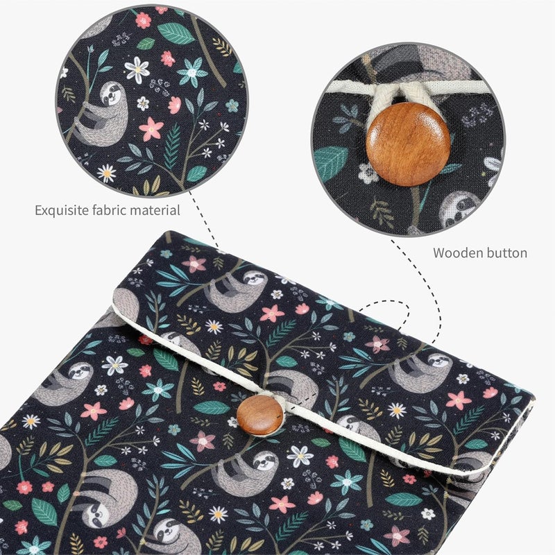 Clezolraa 6-7 inch Kindle Sleeve Pouch for 6.8"-7" Kindle Paperwhite 2024, 6" Kindle 2024/2022, Colorsoft, Oasis, Cotton-Padded Envelope Sleeve Case with Stylish Printed for Most E-Readers, Black - Image 4